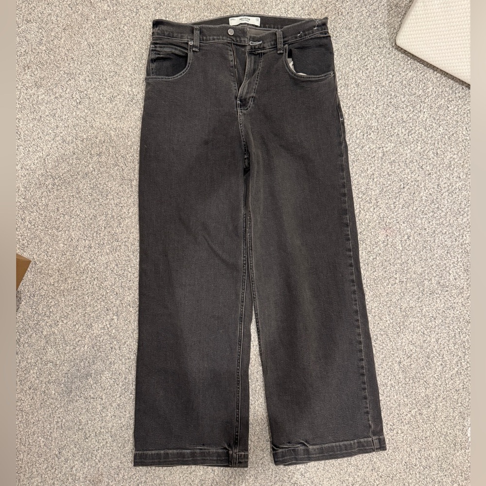 Hollister Men's Dark Gray Relaxed Jeans